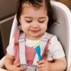 imageNUK Pretensil Dipper Spoon ampamp Fork Set Baby ampamp Toddler SelfFeeding Utensils EasyGrip MessReducing Design 4 PackBlue