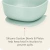 imageNUK Silicone Baby Tableware Bundle Includes 1 Plate 1 Bowl 1 Cup ampamp 1 Spoon Durable Suction Feature Helps Reduce Spills MicrowaveSafe BPAFreeUtensils