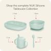 imageNUK Silicone Baby Tableware Bundle Includes 1 Plate 1 Bowl 1 Cup ampamp 1 Spoon Durable Suction Feature Helps Reduce Spills MicrowaveSafe BPAFreeUtensils