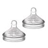 imageNUK Simply Natural Baby Bottle Nipples  Slow Flow Silicone Extra Soft AntiColic Air System BPAFree Pack of 2Nipples