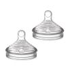 imageNUK Simply Natural Baby Bottle Nipples  Slow Flow Silicone Extra Soft AntiColic Air System BPAFree Pack of 2Nipples