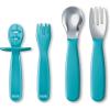 imageNUK for Nature Pretensil Dipper Spoon and Fork Set Easy to Grip for SelfFeeding Development MessFree Feeding Top Rack DishwasherSafe BPA ampamp LatexFreeBlue