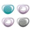 imageNUK GlowinTheDark Orthodontic Pacifier with HeartShaped Shield BPAFree fits 618 Months 4PackSheep