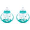 imageNUK Learner Cup 5 Oz Pack of 2 Pink Hearts Soft Spout EasyGrip Handles BPA Free Spill Proof Transition Sippy CupClouds  Stars