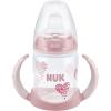 imageNUK Learner Cup 5 Oz Pack of 2 Pink Hearts Soft Spout EasyGrip Handles BPA Free Spill Proof Transition Sippy CupHearts
