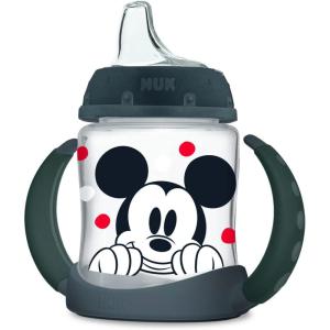 imageNUK Learner Cup 5 Oz Pack of 2 Pink Hearts Soft Spout EasyGrip Handles BPA Free Spill Proof Transition Sippy CupMickey Mouse