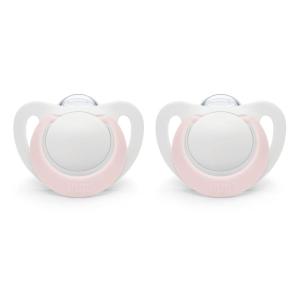 imageNUK Newborn Orthodontic PacifiersWhite  Pink