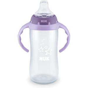 imageNUK Plastic Disney Learner Cup 10 oz 9 Months  BPA Free Spill Proof Sippy CupPurple Stars