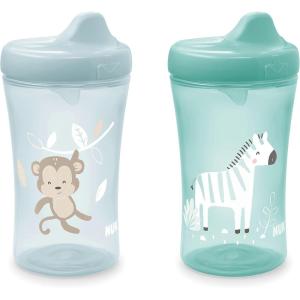 imageNUK Sesame Street Hard Spout Cup 10 Oz 2 Pack  BPA Free Spill Proof Sippy CupBlue  Green
