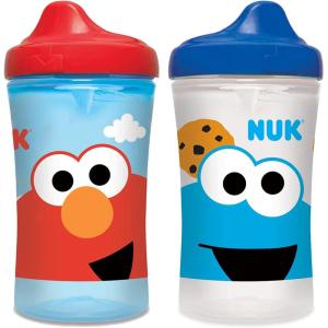 imageNUK Sesame Street Hard Spout Cup 10 Oz 2 Pack  BPA Free Spill Proof Sippy CupSesame Street