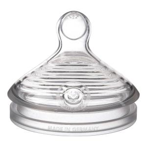 imageNUK Simply Natural Baby Bottle Nipples  Slow Flow Silicone Extra Soft AntiColic Air System BPAFree Pack of 2Nipples