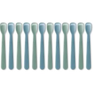 imageNUK for Nature Pretensil Dipper Spoon and Fork Set Easy to Grip for SelfFeeding Development MessFree Feeding Top Rack DishwasherSafe BPA ampamp LatexFreeBlue  Green