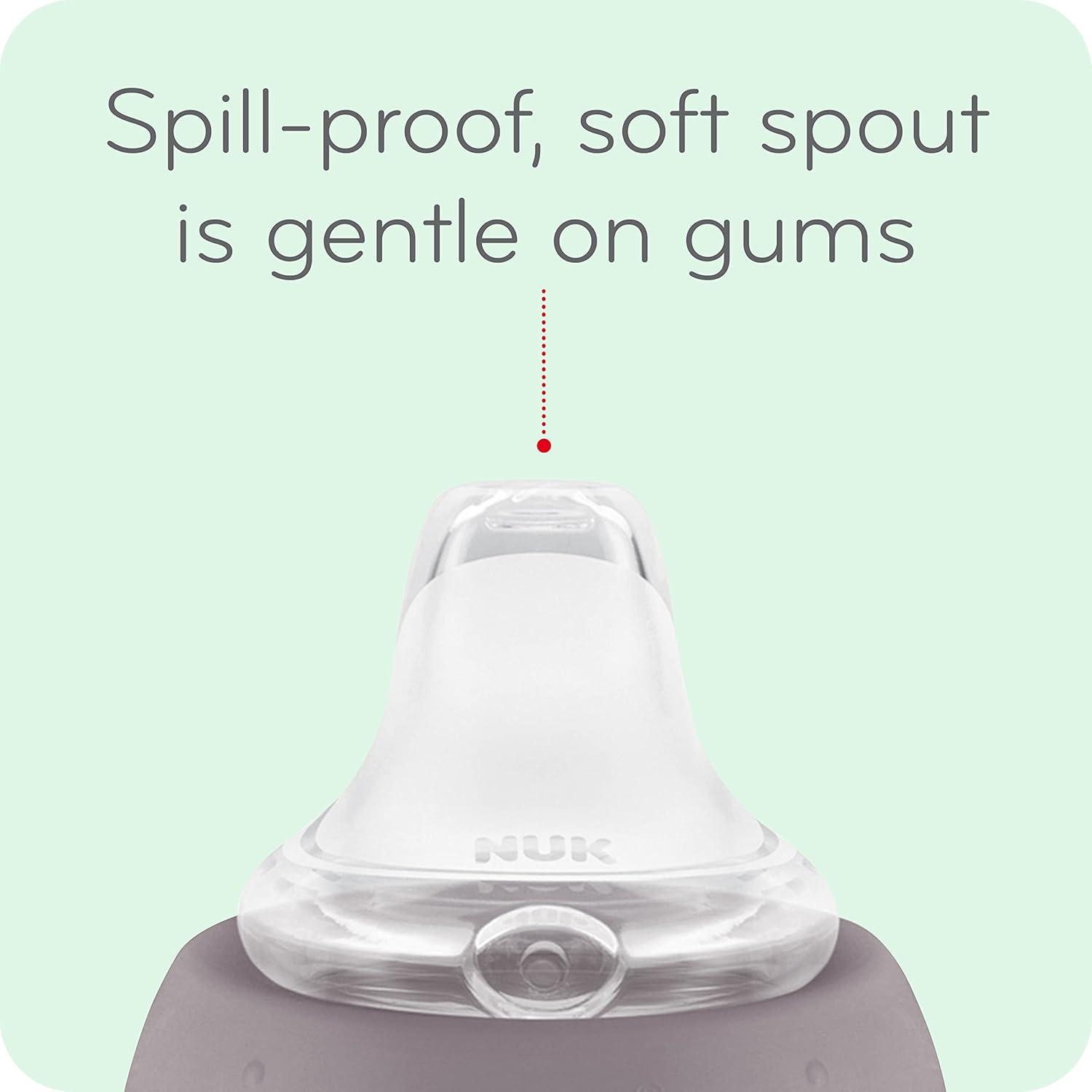 imageNUK Active Sippy Cup 10 oz 2 Pack Disney Princess BPAFree Soft Spout SpillProof CupElmo