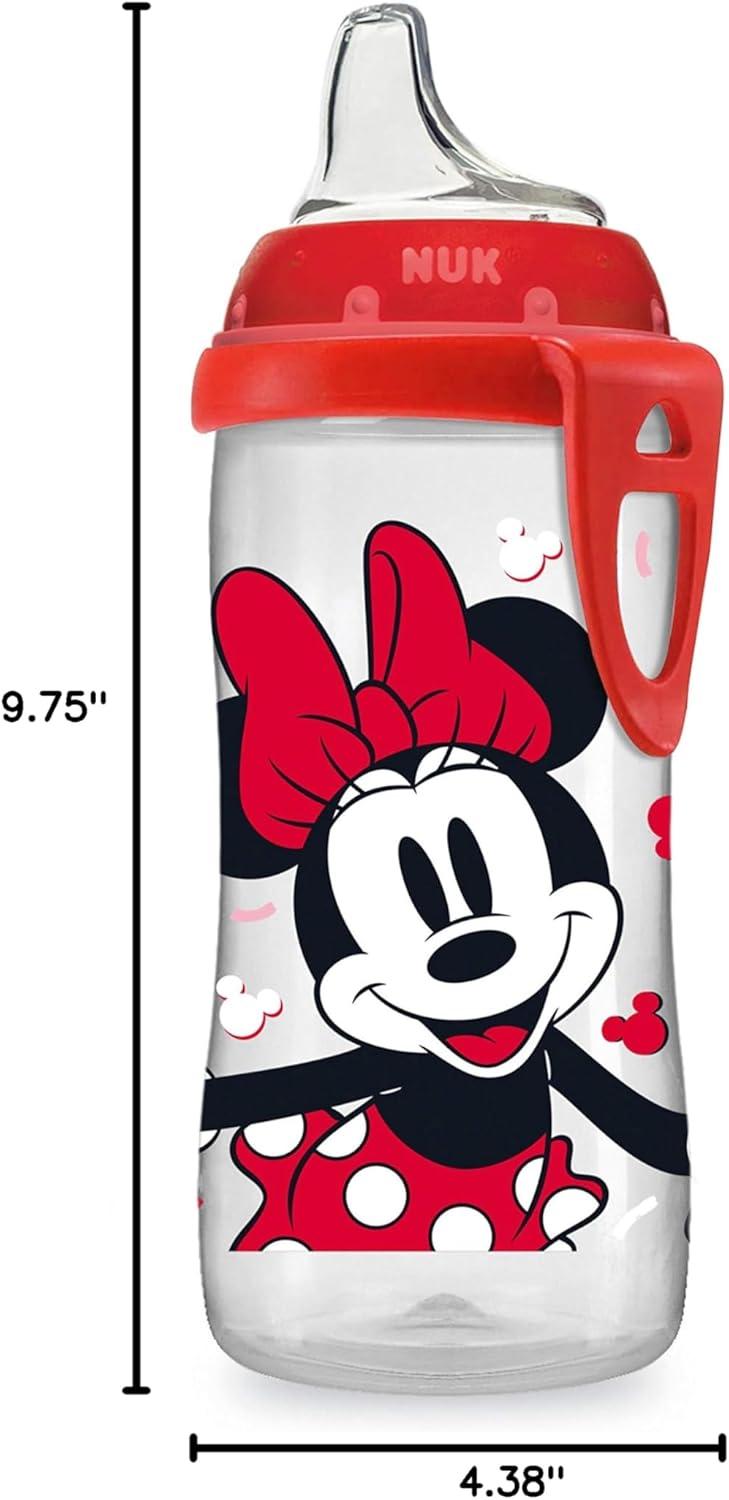 imageNUK Active Sippy Cup 10 oz 2 Pack Disney Princess BPAFree Soft Spout SpillProof CupMinnie Mouse