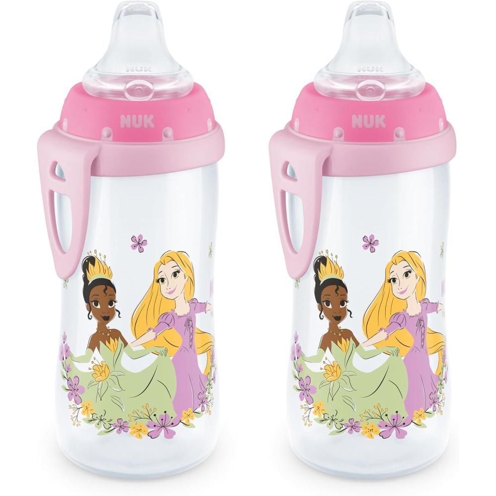 imageNUK Active Sippy Cup 10 oz 2 Pack Disney Princess BPAFree Soft Spout SpillProof CupDisney Princess