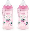 imageNUK Active Sippy Cup 10 oz 2 Pack Disney Princess BPAFree Soft Spout SpillProof CupPink