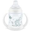 imageNUK Learner Cup Ms Rachel 5 oz 6 Months 2 Pack  Soft Spout EasyGrip Handles BPA Free Spill Proof Transition Sippy CupWoodlandsZebra