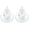 imageNUK Learner Cup Ms Rachel 5 oz 6 Months 2 Pack  Soft Spout EasyGrip Handles BPA Free Spill Proof Transition Sippy CupWoodlandsZebra