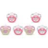 imageNUK GlowintheDark Orthodontic Pacifiers 618 months 3 PackPink