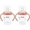 imageNUK Perfect Match Learner Cup 5 oz 2 pack  Soft Spout EasyGrip Handles BPA Free Spill Proof Transition Sippy CupOrange Sheep