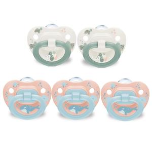 imageNUK First Choice Classic Orthodontic Pacifier 618 Months Baby Pacifier Purple amp Blue Baby Must Haves 5PackBlue  Orange
